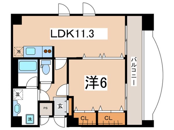 帝塚山クレバ－ビルⅡの物件間取画像